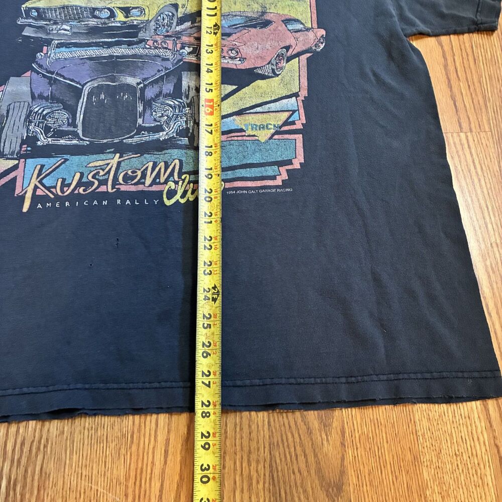 John Galt Vintage Distressed Off Shoulder Race Car Graphic Grunge Y2K Tee - Picture 6 of 8